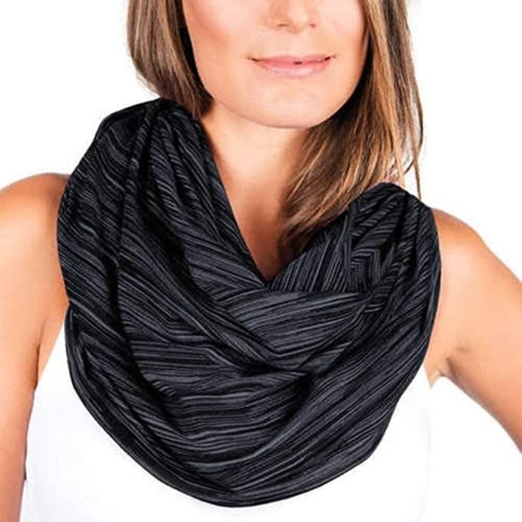 Champion Women's Snap Scarf in Black/Blue - O/S - Picture 1 of 5